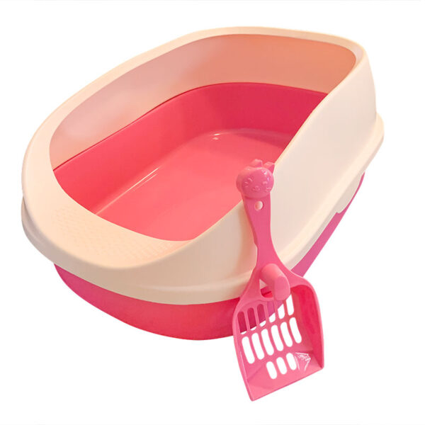bandeja sanitaria para gatos rosada