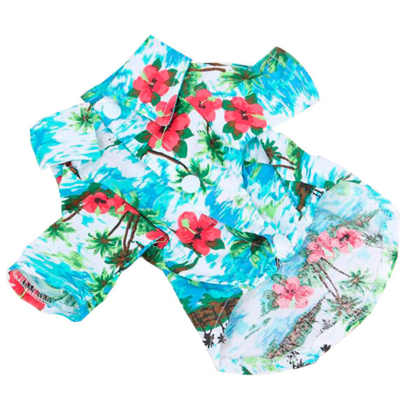 guayabera con flores para perros
