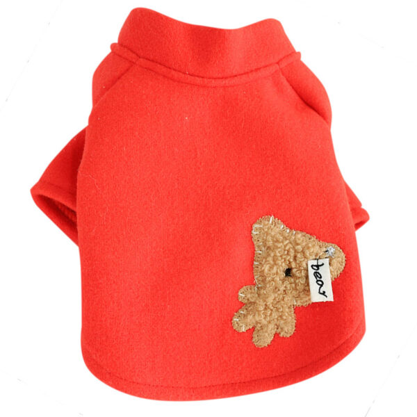 Polerón del oso para perros rojo