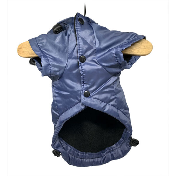 Parka forrada en polar azul para perros