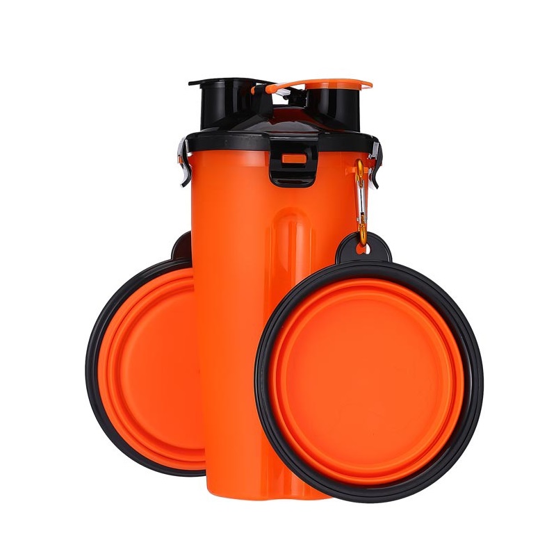 PRO OUTDOOR Botella plegable. Paquete de 2 (naranja)