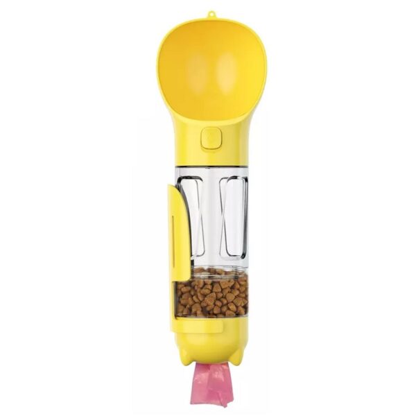 Botella 3x1, Bebedero portatil de agua +Comida y bolsas para desechos para perros - Imagen 4