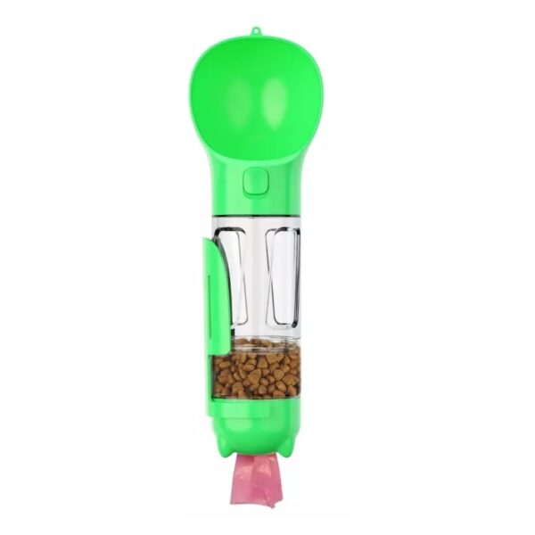 Botella 3x1, Bebedero portatil de agua +Comida y bolsas para desechos para perros - Imagen 5