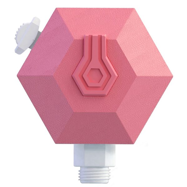 Cepillo pulverizador para masaje y baño rosado
