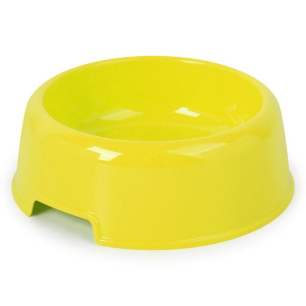 Plato Melamina pequeño para mascotas amarillo