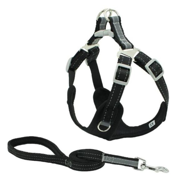 Arnes Reinforced Chest Negro para Perros