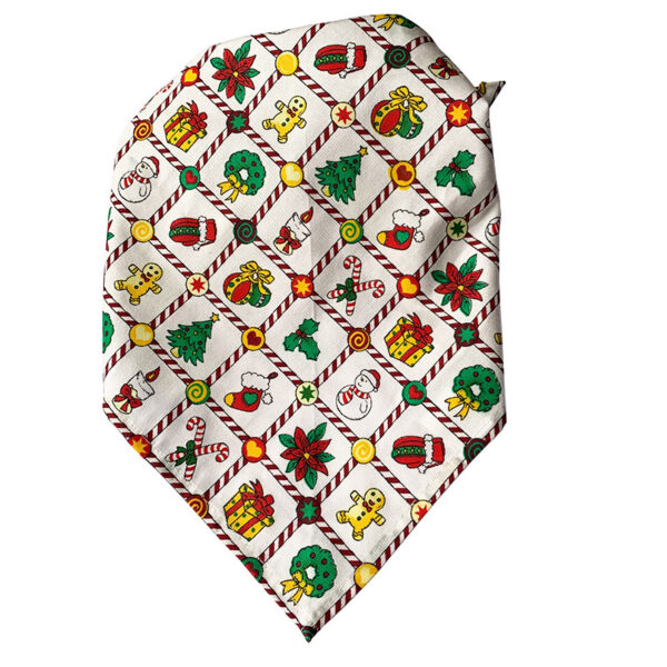 bandana de navidad para perros o gatos blanca