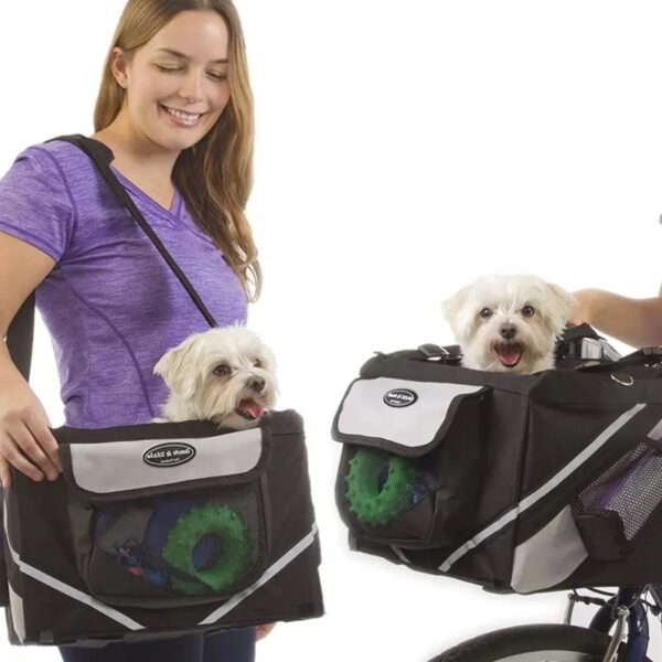 Canasto para llevar mascotas en auto y bicicleta