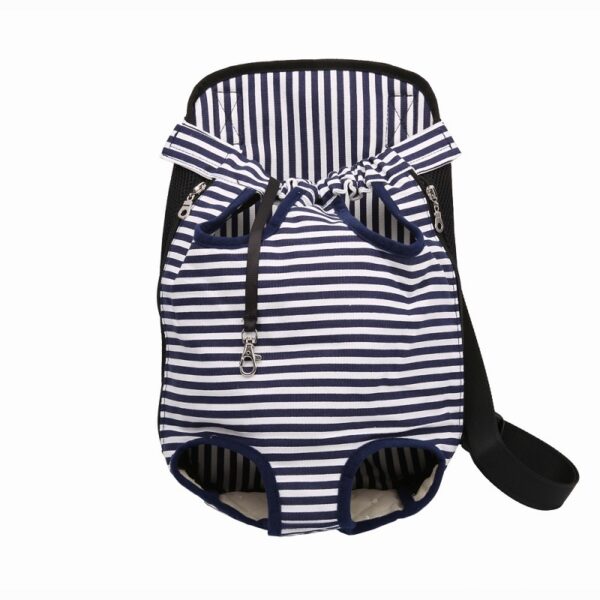 mochila para llevar perros y gatos con rayas