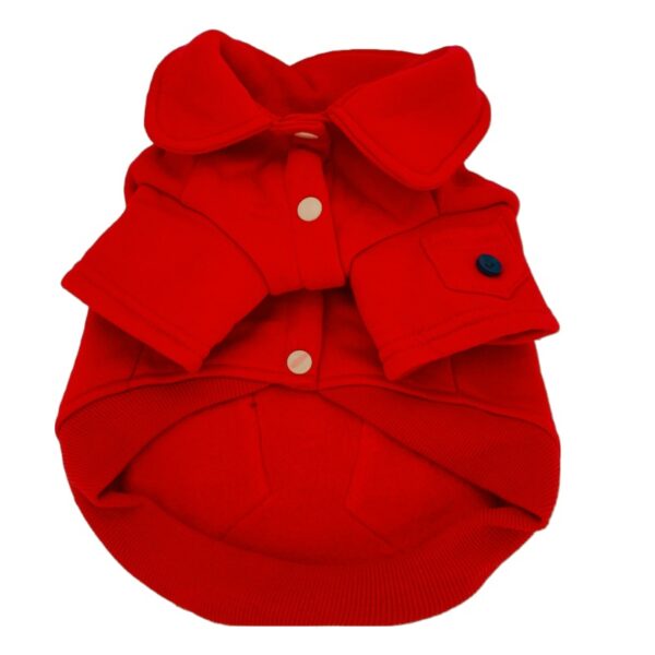 Chaleco para perro de algodon rojo reves