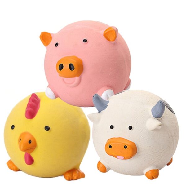 pelotas con figuras de animales para perros