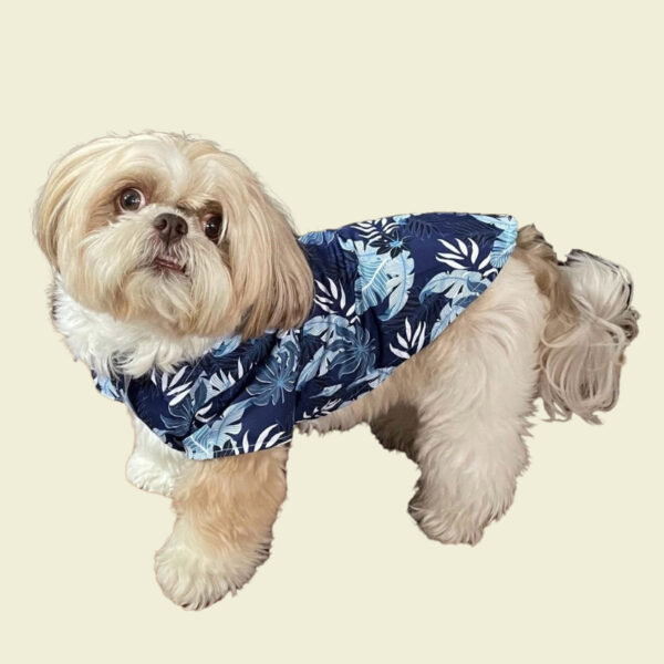 Guayabera para Perros y Gatos Palm Blue - Imagen 3