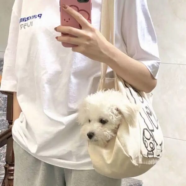 Bolso transportador para Perros y Gatos Cute Cartoon - Crudo - Imagen 3