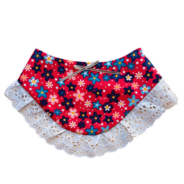 bandana de huasa china para perros y gatos con diseño de flores de primavera
