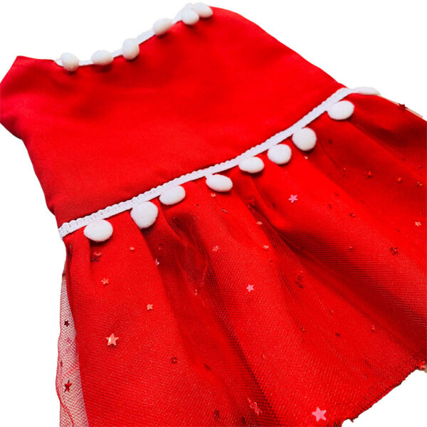 vestido de navidad para gatas y perras con tull y brillos