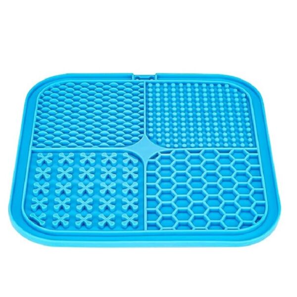 lick mat para perros y gatos 4 texturas azul