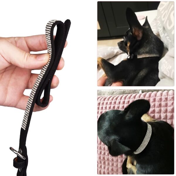 Collar de Brillantes para Perritos Glam Negro - Imagen 3