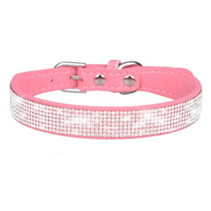 Collar de Brillantes para Perros Glam Rosado