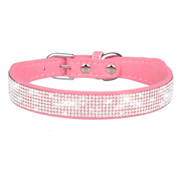 Collar de Brillantes para Perros Glam Rosado